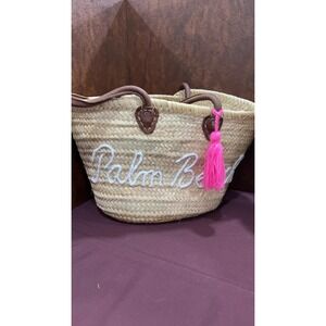 Palm Beach Straw Beach Bag